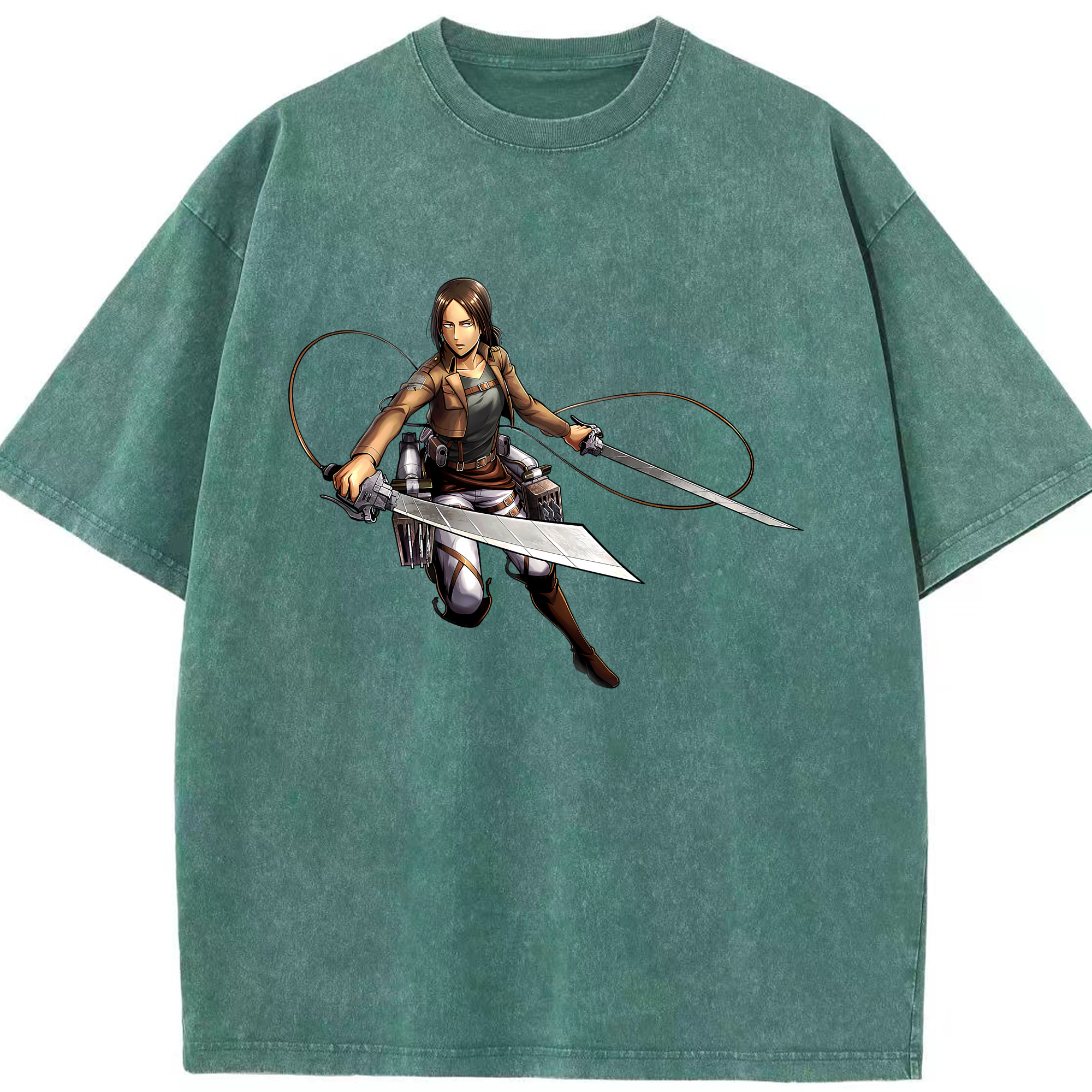 （画像用） 進撃の巨人 Attack on Titan 綿100% ヴィンテージ風 半袖Tシャツ（フロントプリント）